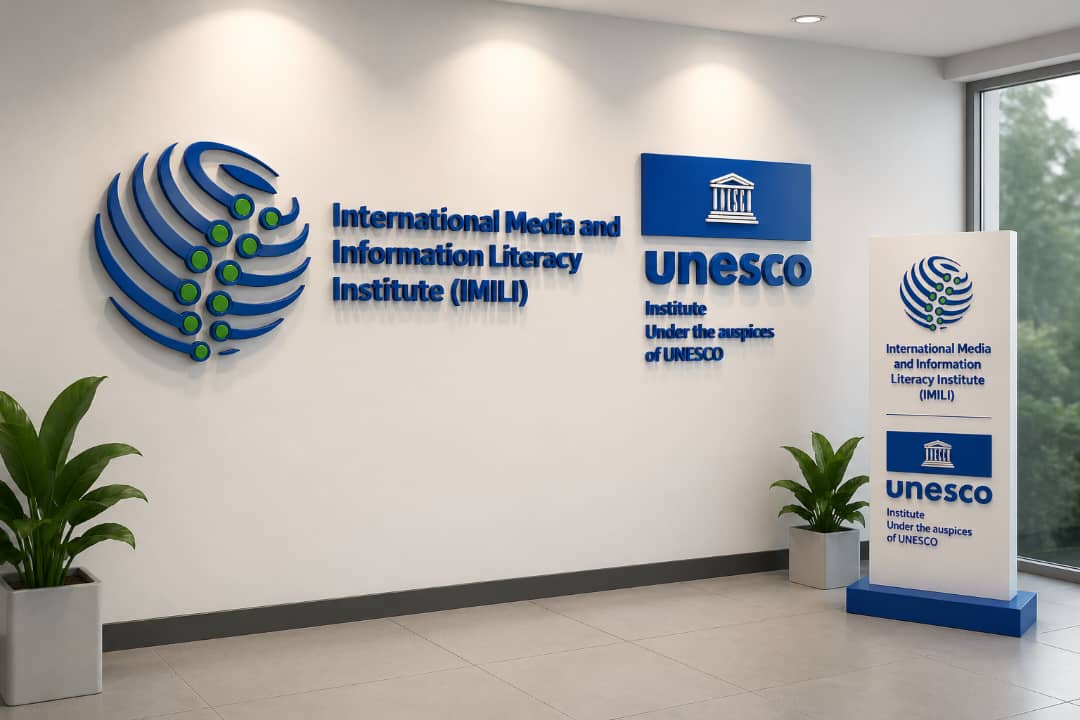 IMILI and UNESCO institute branding in the lobby